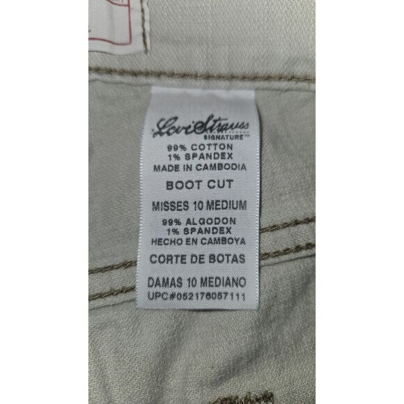 Levi Strauss Signature Stretch Bootcut Jeans Misses Size 10 Medium beige - Picture 5 of 10